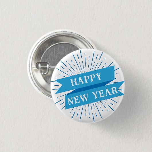 Happy New Year Button (Voorkant /achterkant)