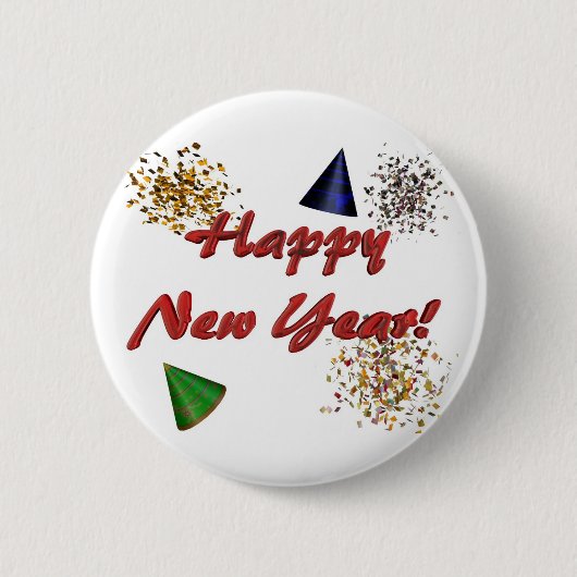Happy New Year Button (Voorkant)