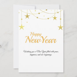 Happy New Year Card | Modern Minimal Design Feestdagenkaart