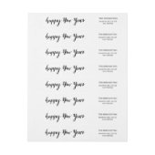 Happy New Year Casual zwart handgeschreven script (Vel)