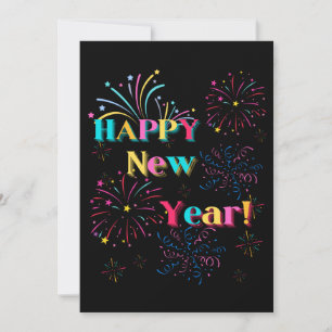 Happy New Year Celebration Invitation Kaart