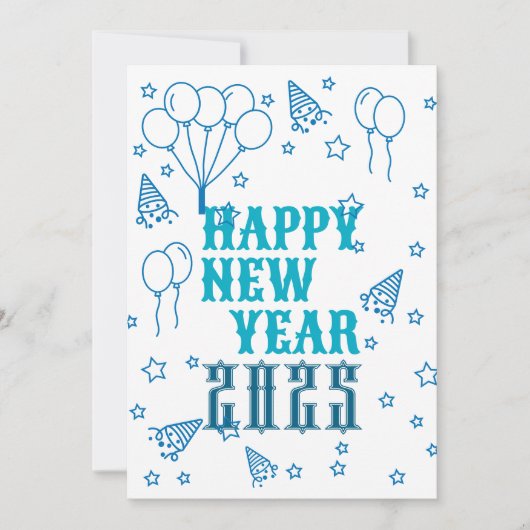 Happy New Year Celebration Kaart (Voorkant)