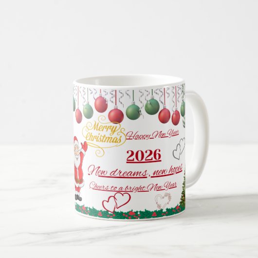 Happy New Year Celebration Mug Koffiemok (Voorkant rechts)