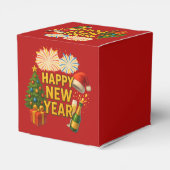 Happy New Year Celebration Sticker  Bedankdoosjes (Achterkant)