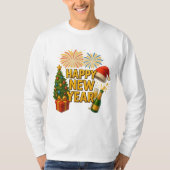 Happy New Year Celebration Sticker T-shirt (Voorkant)