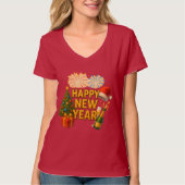 Happy New Year Celebration Sticker  T-shirt (Voorkant)
