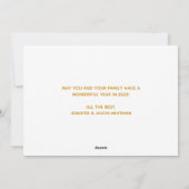 Happy New Year Chic Gold Champagne Streamers Feestdagenkaart (Achterkant)