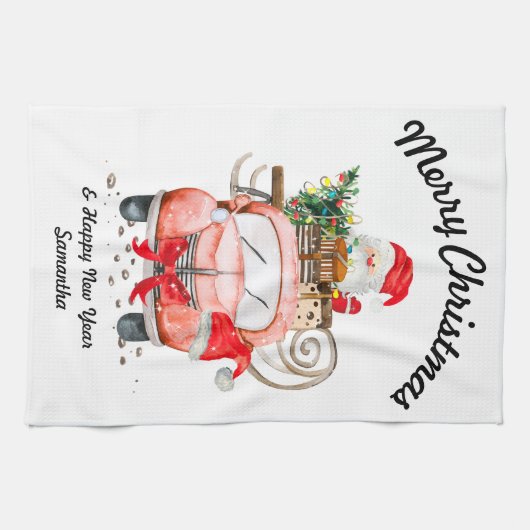 Happy new year Christmas gift for wife Theedoek (Horizontaal)