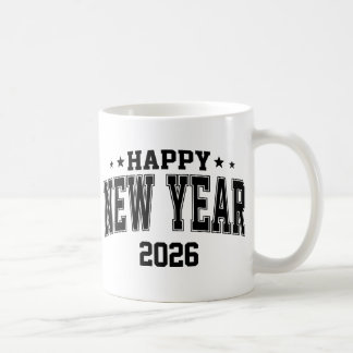 Happy New Year College Letter Style Koffiemok