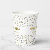 Happy New Year Confetti Papieren Bekers (Rechts)