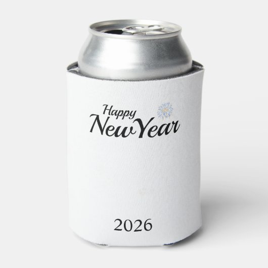 Happy New Year Custom Present Blikjeskoeler (Blikje Voorkant)