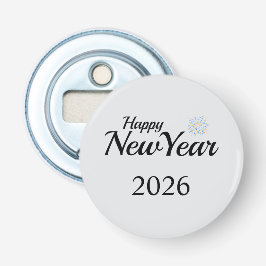 Happy New Year Custom Present Button Flesopener