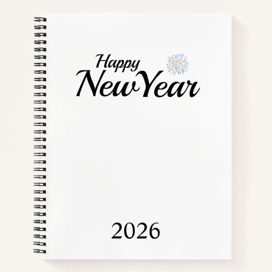 Happy New Year Custom Present Notitieboek (Voorkant)