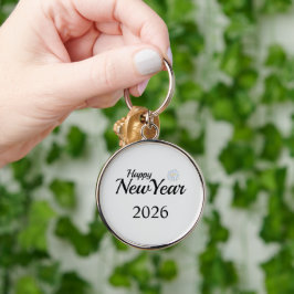 Happy New Year Custom Present Sleutelhanger