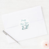 Happy New Year Custom Red Sticker (Envelop)