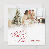 Happy New Year Custom Script 3 Collage Multi Photo Feestdagenkaart (Achterkant)