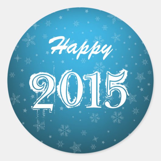 Happy New Year Customizable Sticker (Voorkant)