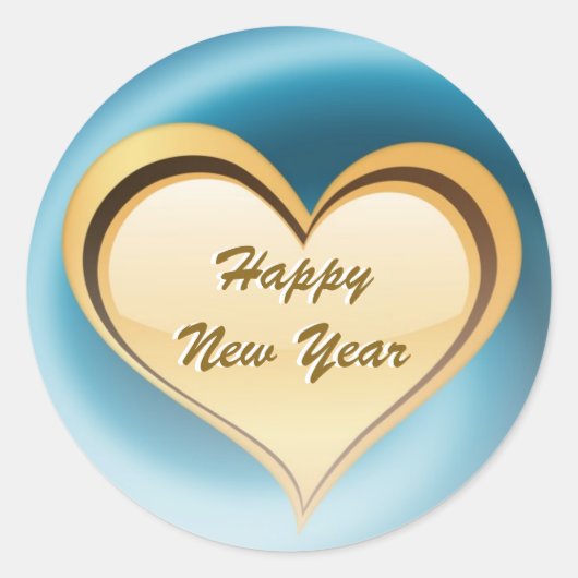 Happy New Year Customizable Sticker (Voorkant)