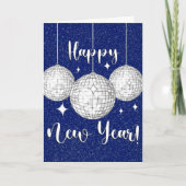 Happy New Year Disco Balls Kaart (Voorkant)
