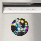 Happy New Year Dolphin Magneet (Insitu (Vaatwasser))