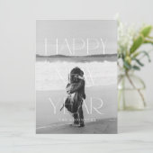 Happy New Year elegant Feestdagenkaart (Staand voorkant)