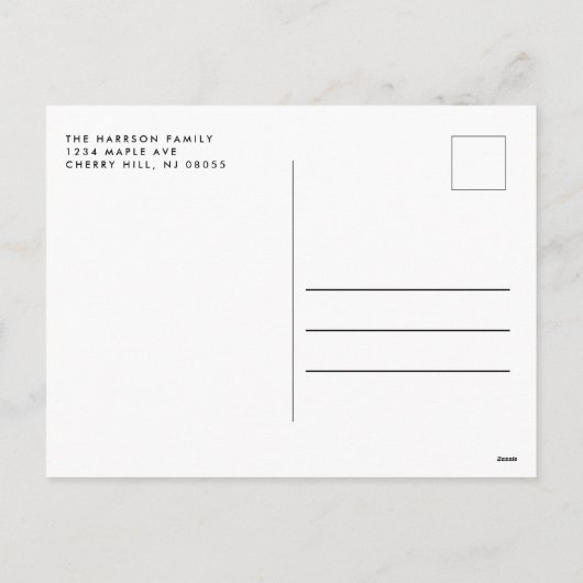 Happy New Year Elegant Script Black Gold Feestdagenkaart (Achterkant)