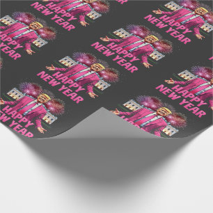 Happy New Year Eve Trump Resolutie 2025 Cadeaupapier