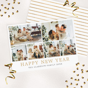 Happy New Year Family Foto Feestdagenkaart