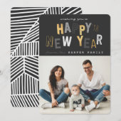 HAPPY NEW YEAR FEESTDAGENKAART (Voorkant / Achterkant)