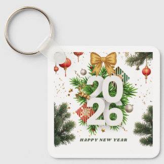 Happy New Year – Festive Christmas Toys, Ornaments Sleutelhanger