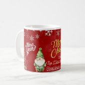 Happy New Year Festive Gnome Coffee Mug (Devant gauche)