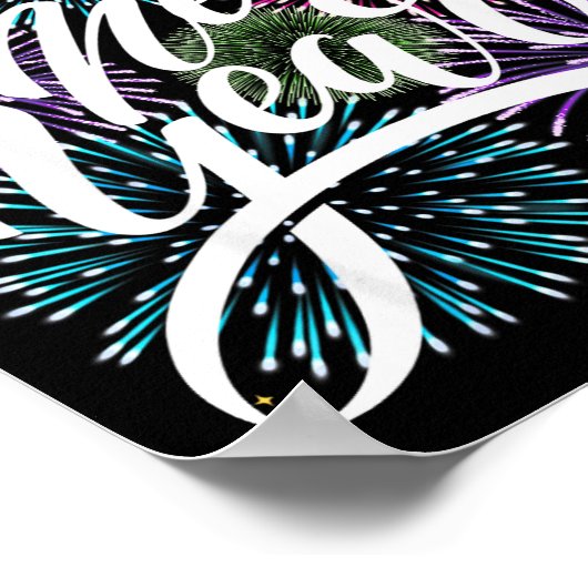 Happy New Year Firework Family Matching Men Women Poster (Hoek)