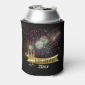 Happy New Year Fireworks Blikjeskoeler (Blikje Achterkant)