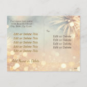 Happy New Year Fireworks kerst 2 Side Design Feestdagenkaart (Achterkant)