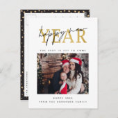 Happy New Year-foto Briefkaart (Voorkant / Achterkant)