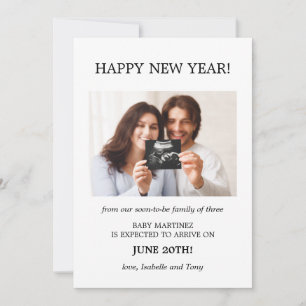 Happy New Year Foto Zwangerschap Aankondiging