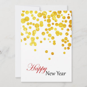 Happy New Year-fotokaart Lucky Gold Coins Feestdagenkaart
