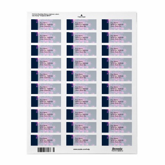 Happy New Year Fractal Etiket (Full Sheet)