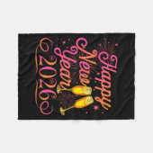 Happy New Year Funny Matching Family New Years Eve Fleece Deken (Voorkant (Horizontaal))