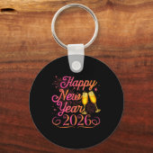 Happy New Year Funny Matching Family New Years Eve Sleutelhanger (Voorkant)