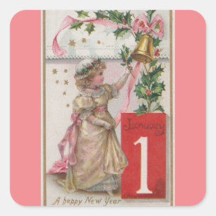 Happy New Year Girl Sticker