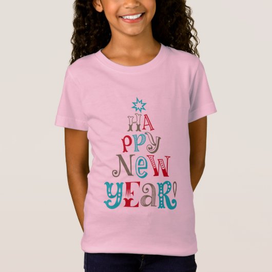 Happy New Year Girl's T-Shirt (Voorkant)