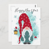 Happy New Year Gnome Briefkaart (Voorkant / Achterkant)