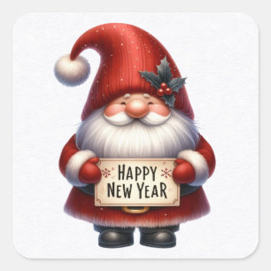 Happy New Year Gnome Stickers