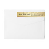 Happy New Year Gold Confetti Bokeh Lights Patroon (Achterkant)