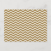 Happy New Year Gold Glitter Chevron Stripes Briefkaart (Achterkant)