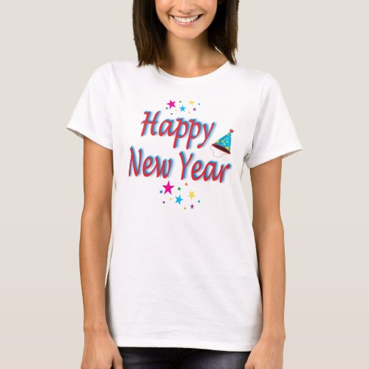 Happy New Year Greatest Party Message T-shirt (Voorkant)