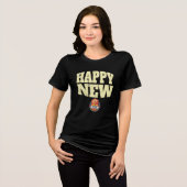 Happy New Year Greeting Design Tri-Blend Shirt (Voorkant volledig)