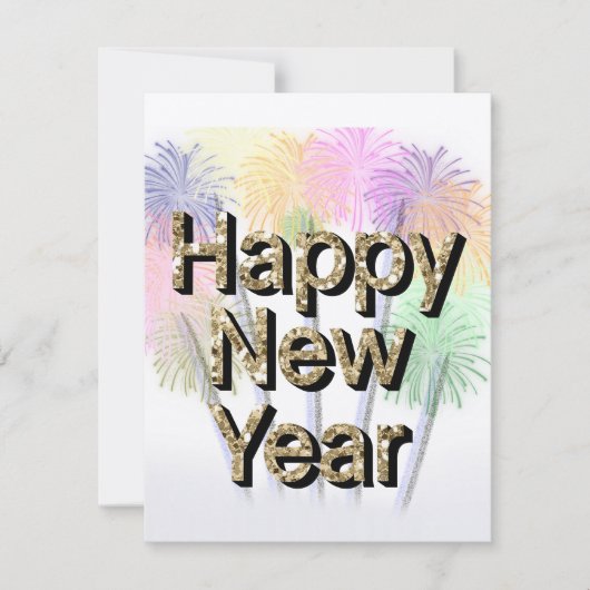 Happy New Year-groetenkaart (Voorkant)