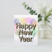 Happy New Year-groetenkaart (Staand voorkant)